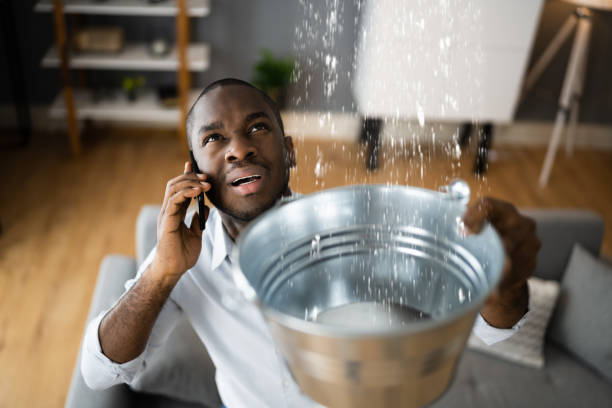 Water damage restoration process in De Kal, TX